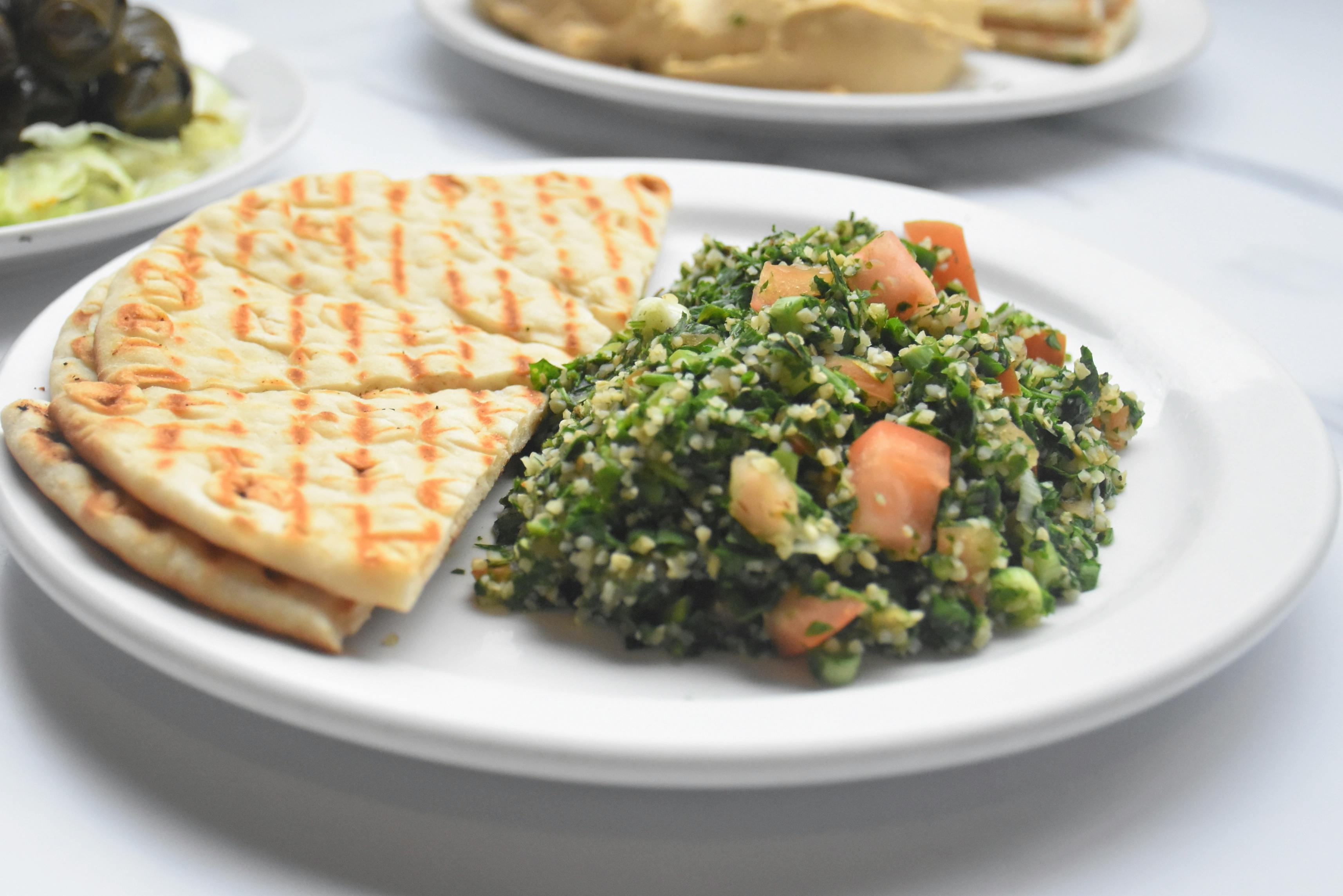Tabbouli Salad & Pita Dish